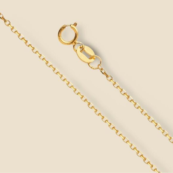 14k Solid Gold Rolo chain0.9 mm thick22” long Real Gold chainGift